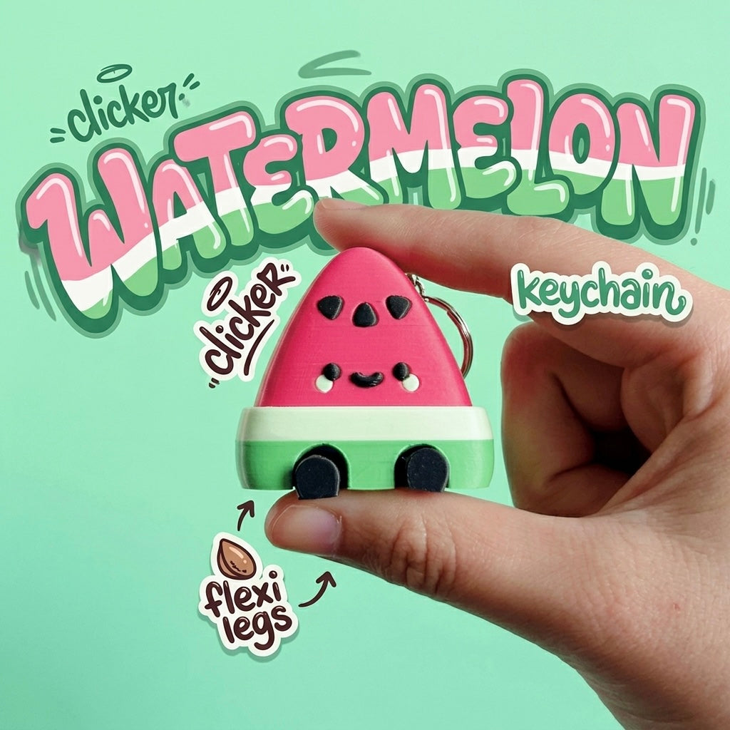 Watermelon - Flexi Clicker Keychain